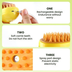 2-in-1 Silicone Pet Grooming Brush — Cats & Dogs