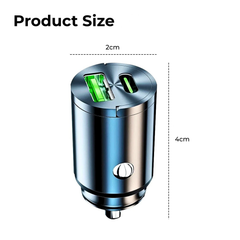 Mini 200W PD Car Charger for iPhone Samsung Fast Charging