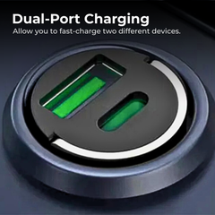 Mini 200W PD Car Charger for iPhone Samsung Fast Charging