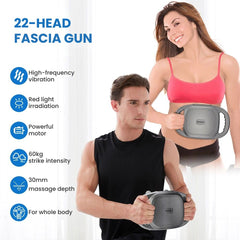 22-Head Shiatsu Deep Kneading Body Massager with Heat