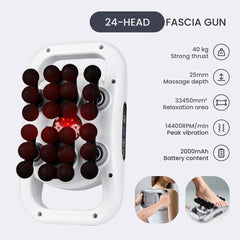 22-Head Shiatsu Deep Kneading Body Massager with Heat