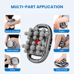 22-Head Shiatsu Deep Kneading Body Massager with Heat