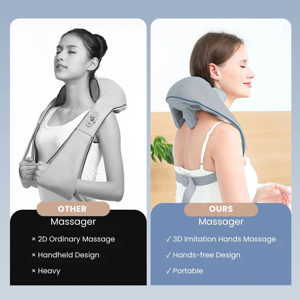 26W Brushless Motor Wireless Neck & Shoulder Massager -  our massager