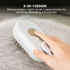 3-in-1 Rechargeable Pet Grooming Brush — Gentle & Self-Clean