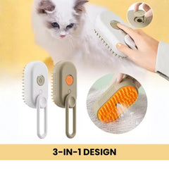 3-in-1 Rechargeable Pet Grooming Brush — Gentle & Self-Clean