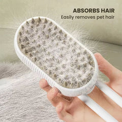 3-in-1 Rechargeable Pet Grooming Brush — Gentle & Self-Clean