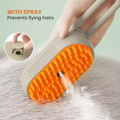 3-in-1 Rechargeable Pet Grooming Brush — Gentle & Self-Clean
