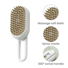 3-in-1 Rechargeable Pet Grooming Brush — Gentle & Self-Clean