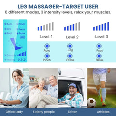 360° Foot & Leg Air Pressure Massager for Circulation - leg massager