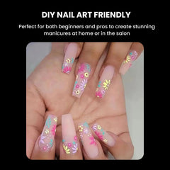3D Nail Stickers Set – Cherry Blossom, Rose, Daisy Designs
