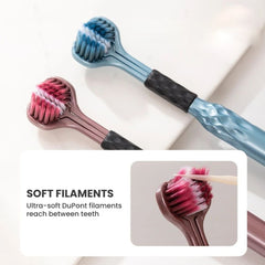3D U-Shaped Soft Toothbrush for Adults, Men & Women