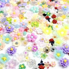 3D Acrylic Bowknot Nail Art Charms with Rhinestones & Pearls