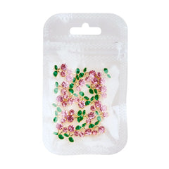 3D Cherry Nail Charms Red Pink Rhinestone Nail Art 20pcs