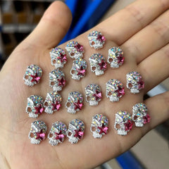 3D Cherry Nail Charms Red Pink Rhinestone Nail Art 20pcs