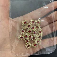3D Cherry Nail Charms Red Pink Rhinestone Nail Art 20pcs
