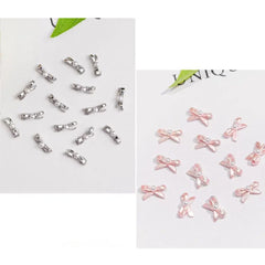 3D Cherry Nail Charms Red Pink Rhinestone Nail Art 20pcs