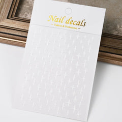 3D Gold Heart Star Nail Stickers Y2K Holographic Decals