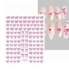 3D Gold Heart Star Nail Stickers Y2K Holographic Decals