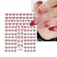 3D Gold Heart Star Nail Stickers Y2K Holographic Decals