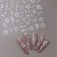 3D Gold Heart Star Nail Stickers Y2K Holographic Decals