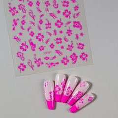 3D Gold Heart Star Nail Stickers Y2K Holographic Decals