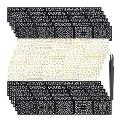 3D Nail Stickers Set – Cherry Blossom, Rose, Daisy Designs