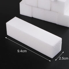 Manicure Pedicure Nail Buffer & File Set - 10 White Sponges