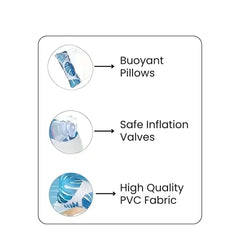 4-in-1 Inflatable Pool Lounge with Head & Foot Pillows- specification