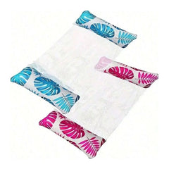 4-in-1 Inflatable Pool Lounge with Head & Foot Pillows