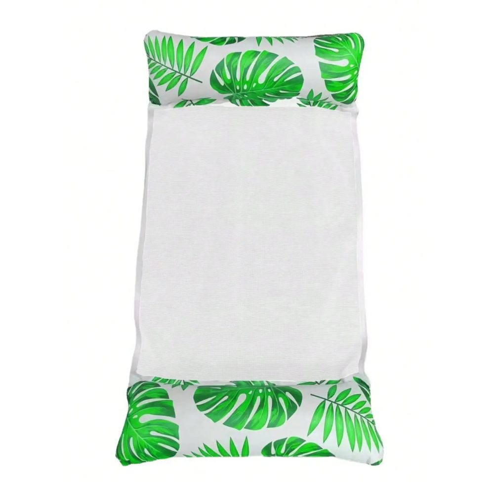 4-in-1 Inflatable Pool Lounge with Head & Foot Pillows- green