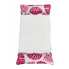 4-in-1 Inflatable Pool Lounge with Head & Foot Pillows- pink