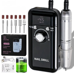 Electric 45000RPM Nail Drill Machine for Manicure & Pedicure - black