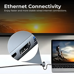 4K HDMI USB C Hub 8-in-1 PD RJ45 for Notebook
