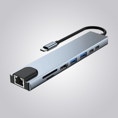 4K HDMI USB C Hub 8-in-1 PD RJ45 for Notebook