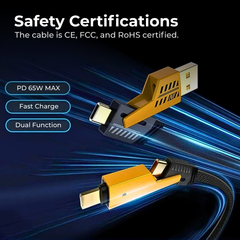 65W 4-in-1 USB-C Fast Charging Cable
