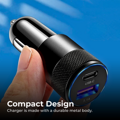 68W Fast Car Charger for iPhone, Samsung, Xiaomi