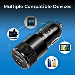 68W Fast Car Charger for iPhone, Samsung, Xiaomi