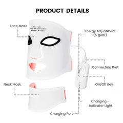 7-Color LED Photon Face & Neck Therapy Mask