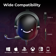 7.1 Surround Sound Headphone PS4 PS5 Mixer