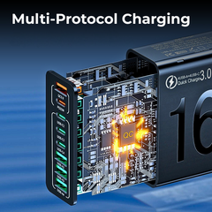150W 8-Port USB Fast Charger with QC 3.0 & PD