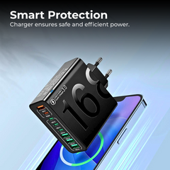 150W 8-Port USB Fast Charger with QC 3.0 & PD
