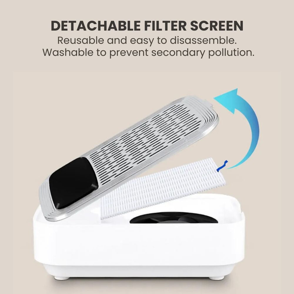 80W Professional Rechargeable Nail Dust Vacuum Cleaner with Removable Filter -  detachable filter