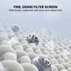 80W Professional Rechargeable Nail Dust Vacuum Cleaner with Removable Filter -  fine filter screen