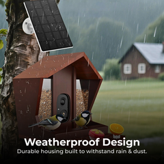 AI Smart Bird Feeder Camera with Solar Charging