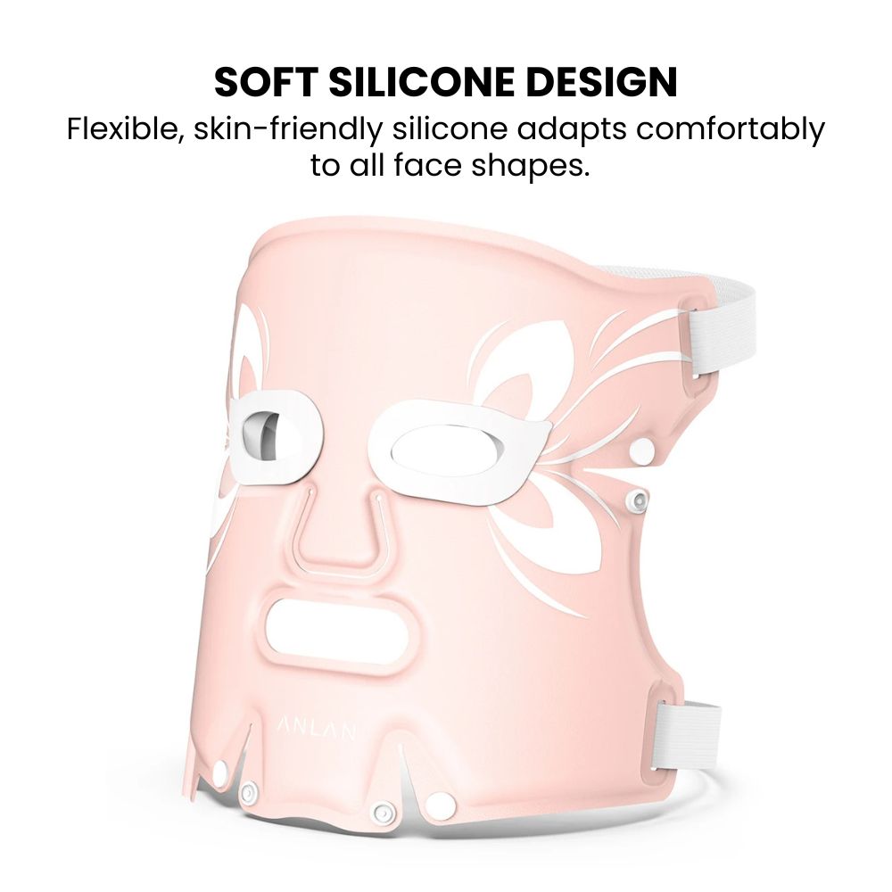 ANLAN 5-Color LED Therapy Silicone Facial Mask - soft silicone