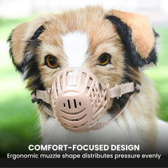 Adjustable Basket Dog Muzzle — Breathable, Secure Fit