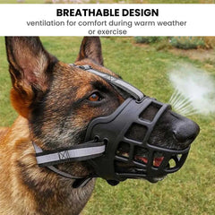 Adjustable Breathable Basket Dog Muzzle – Nylon Strap