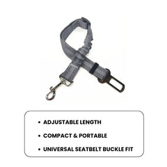 Adjustable Dog Seat Belt Tether — Car Safety Lead