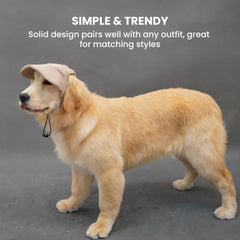 Adjustable Dog Sun Hat with Visor – Cute Corduroy Cap