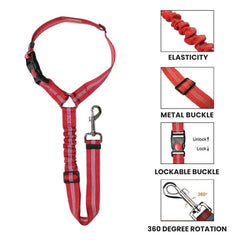 Adjustable Elastic Dog Seat Belt Leash